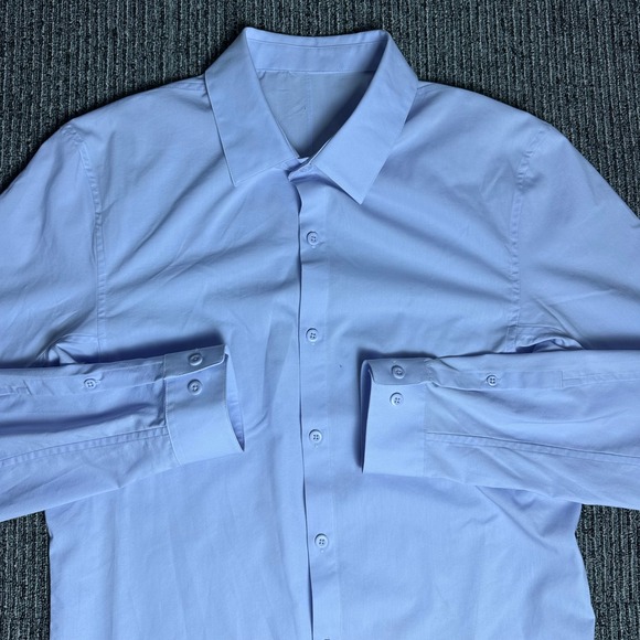 Lululemon Commission Oxford Dress Shirt Men's L Blue Long Sleeve Button Up - Picture 1 of 7